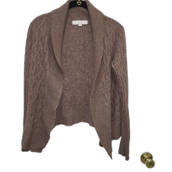 Wool Blend Open Cardigan by Loft Medium - Picture 1 of 5